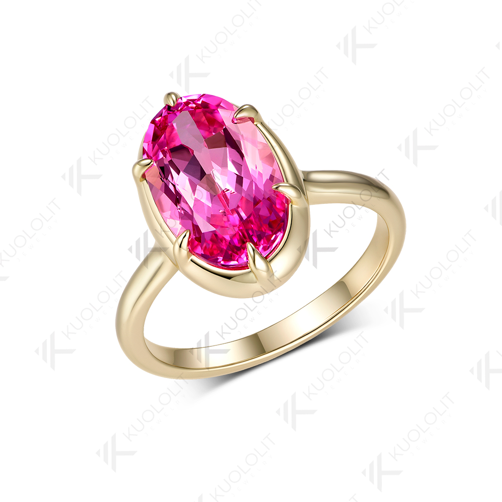 5.5カラット ペアカット ラボグロウン ピンクサファイア  - Moissanite Ring のレビューと価格
